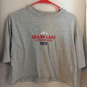 Super cute cropped thrifted tee!!